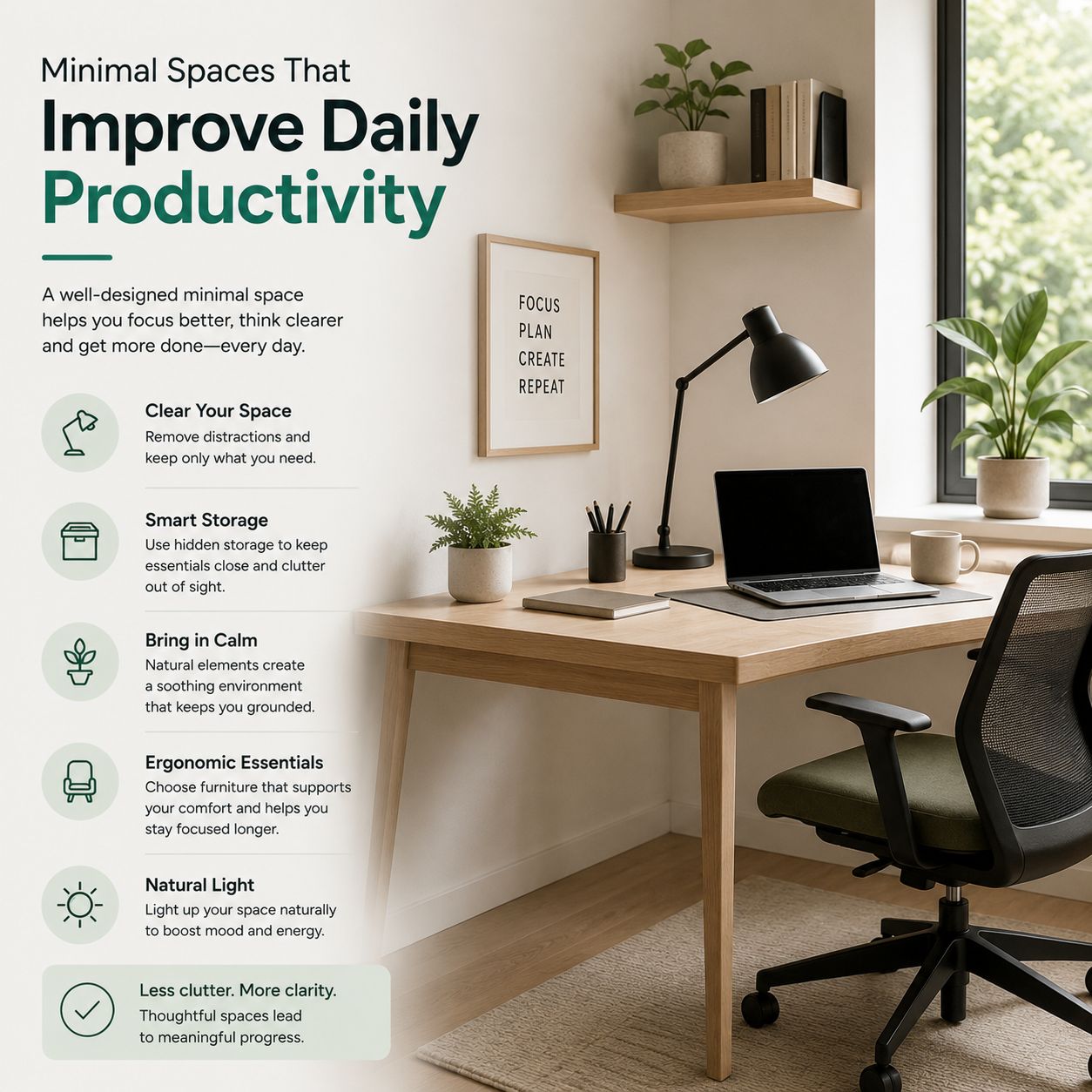 Minimal Spaces That Improve Daily Productivity